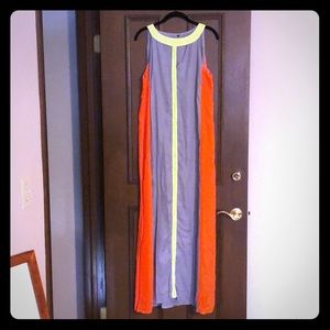 Color block maxi dress